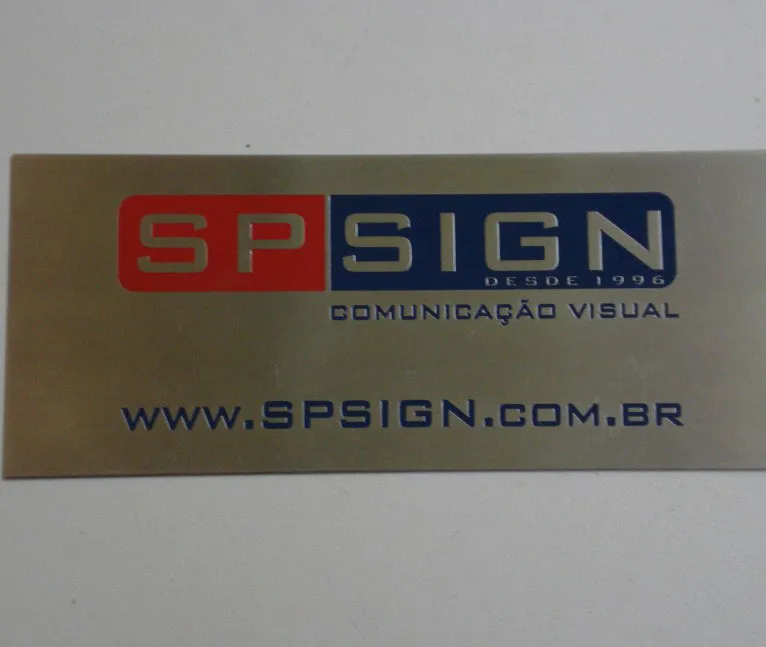 Placa de inox personalizada